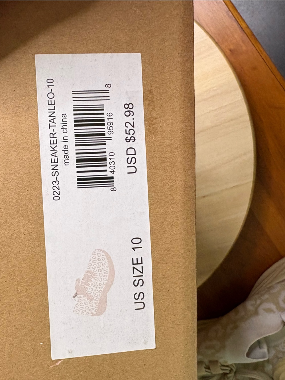 tan leopard-print knit sneakers by Simply Southern, one is cleaner than the othe - Picture 7 of 10